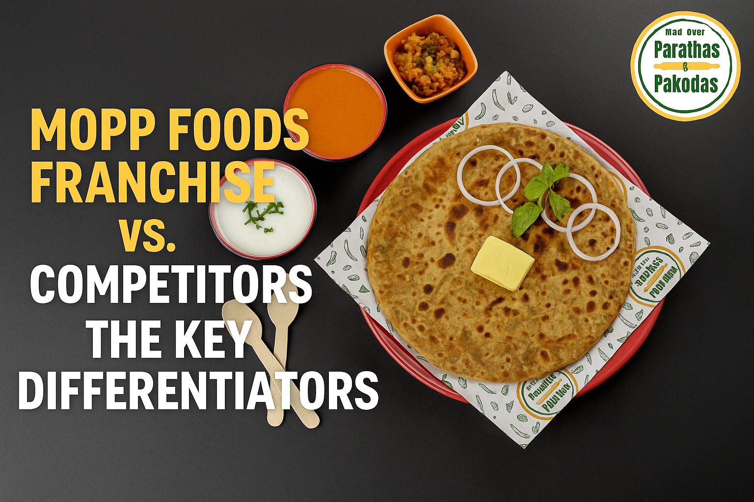 a tortilla on a plate with butter and other food items : MOPP Foods Franchise